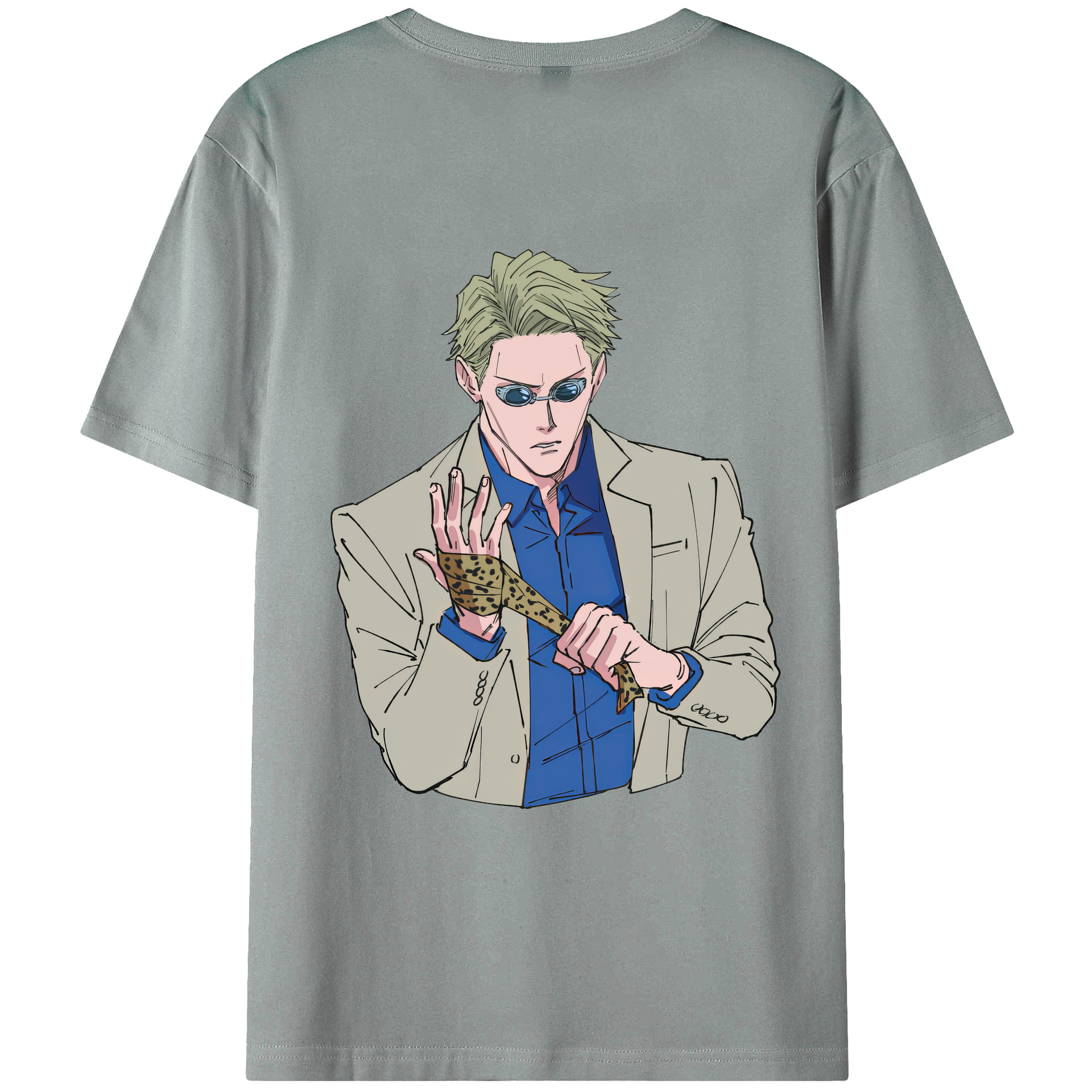 （画像用） 呪術廻戦 Jujutsu Kaisen 綿100％ メンズ半袖Tシャツ（バックプリント） 通気性